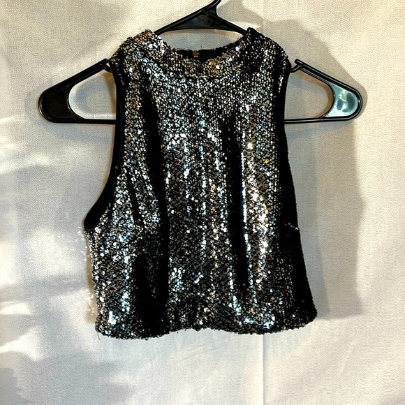 Sequins highneck top - Picture 1 of 4